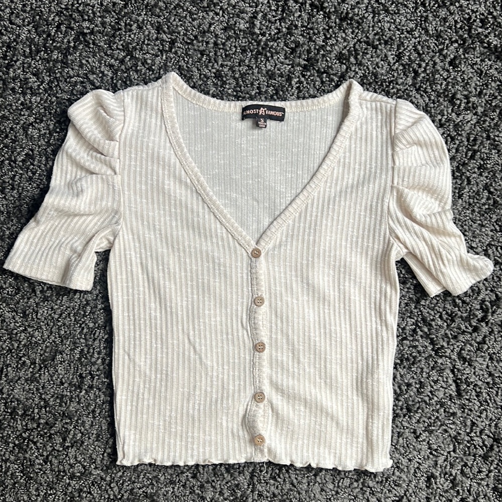 Almost Famous V-Neck  Crop Top
